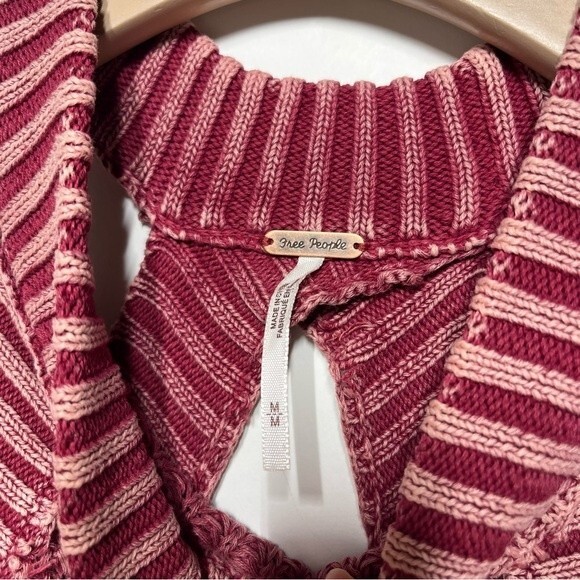 Free People Half Moon Bay Sweater in Wine M NWOT - Picture 11 of 16